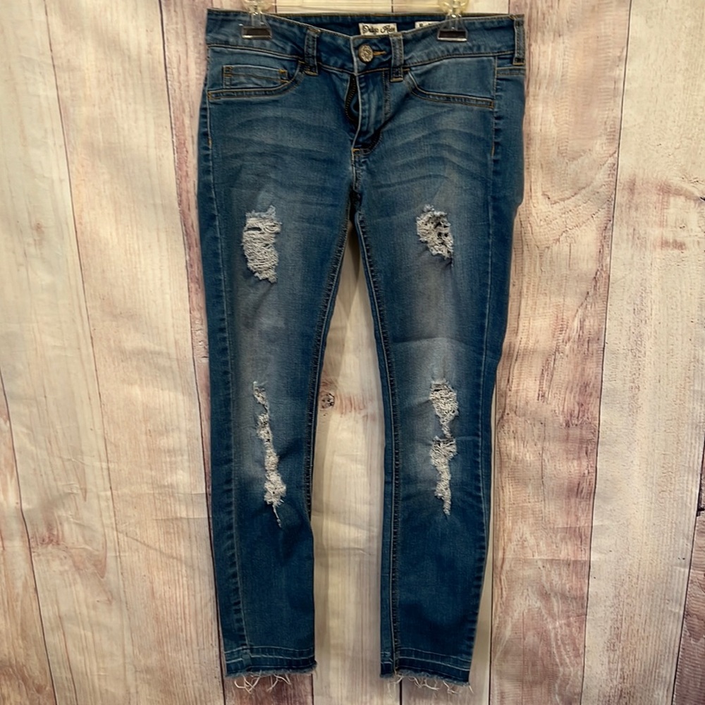 Super soft distressed skinny jeans